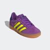 Sneaker ADIDAS ORIGINALS "GAZELLE KIDS", Kinder, Gr. 30, active lila, solar gelb, collegiate lila, Leder, Synthetik, sportlich, Schuhe