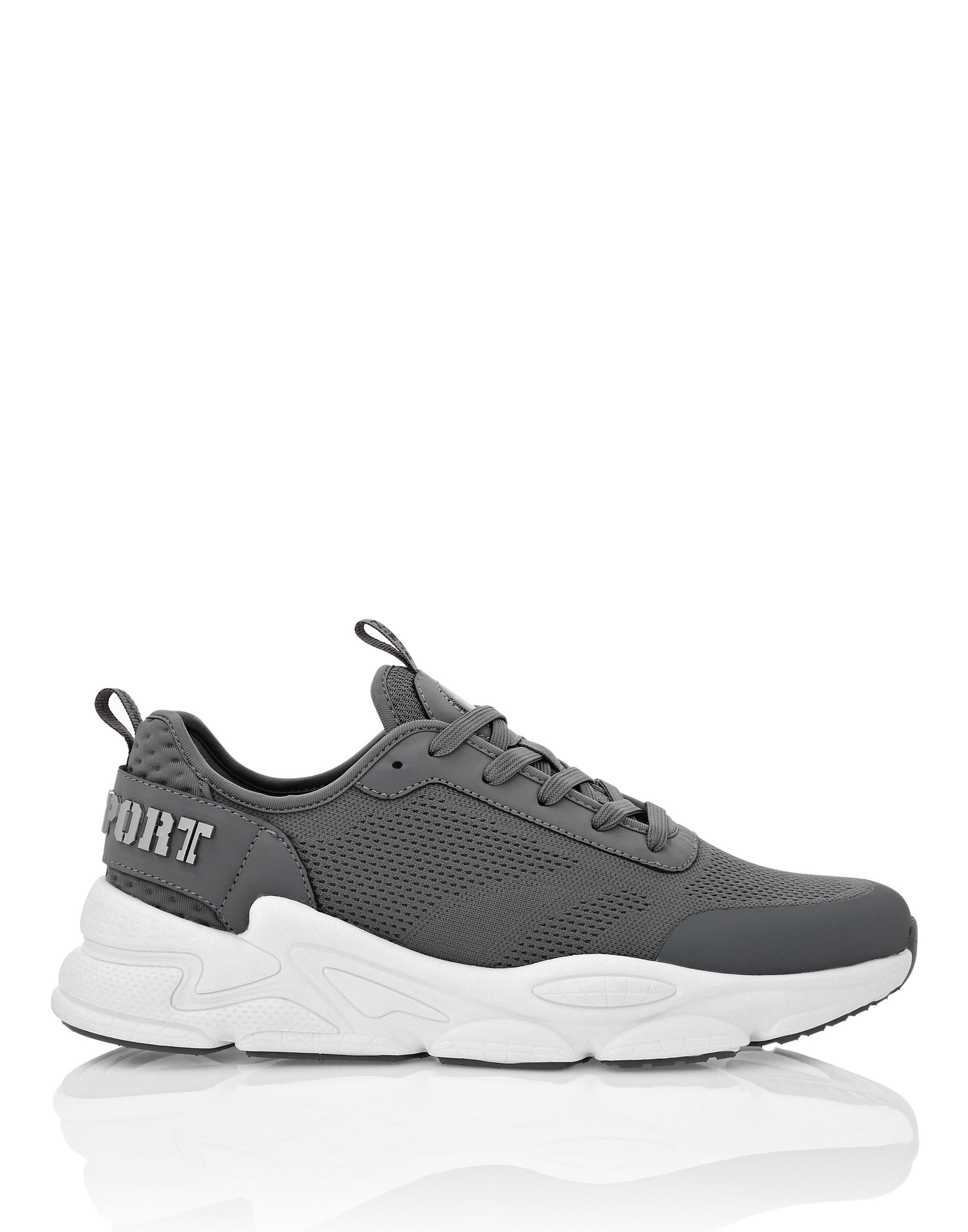 Sneaker PLEIN SPORT "Sneaker", Damen, Gr. 48, Normalschaft, grau (10, grau), Schuhe Sneaker