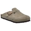 Clog JOSEF SEIBEL "Hermine 04", Damen, Gr. 36, grau (taupe), Leder, klassisch, Schuhe, Hausschuh, Schlupfschuh mit Schnallenverschluss