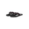 Zehentrenner TOMMY HILFIGER "CORPORATE HILFIGER BEACH SANDAL", Herren, Gr. 42, schwarz, Textil, casual, Schuhe, Sommerschuh, Flats, Bequemschuh mit Streifen