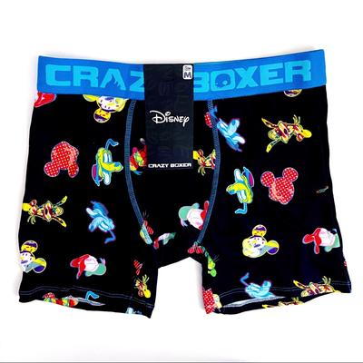 Disney Underwear & Socks | Disney Mickey Mouse Crazy Boxer Briefs Mens Medium Goofy Donald Duck Pluto Gift | Color: Black/Blue | Size: M