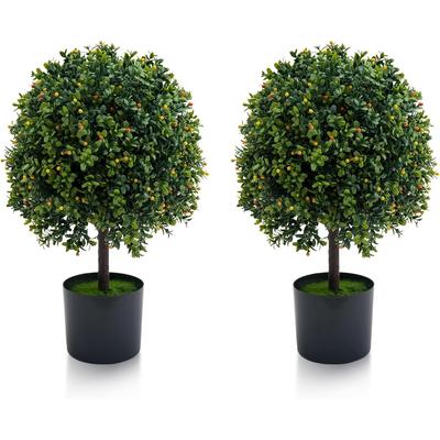 2pcs Topiary Trees Artificial Outdoor, 20
