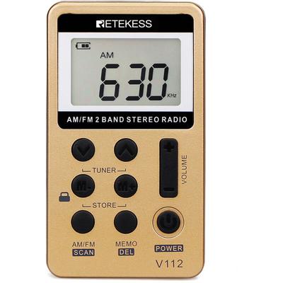 Lntyq - Mini Radio Portable, Radio fm am Rechargeable, Baladeur, Minuterie de Sommeil, Prise