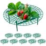 Relaxdays - Erdbeerreifer, 10er Set, Schneckenschutz Erdbeeren, Kunststoff, Erdbeergitter gegen