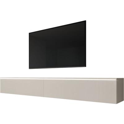 TV-Kommode barcello 200 cm (2x100cm) Lowboard mit LED-Beleuchtung Beige - Furnix Image