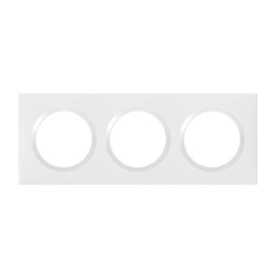 600803 Quadratische Platte dooxie 3 Posten Finish Weiß - Legrand Image