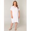 Tunikakleid BASE LEVEL CURVY "Yacinthe", Damen, Gr. 44, N-Gr, natural weiß, Web, Obermaterial: 55% Leinen, 45% Viskose, casual, gerade knielang, Serafino, Kurzarm, Kleider, Sommerkleid mit Leinen