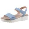 Keilsandalette ARA "BILBAO", Damen, Gr. 40, blau (azurblau), Veloursleder, unifarben, feminin, Schuhe, Keilsandale, Sommerschuh, Komfortschuh in G-Weite