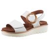 Plateausandaletten ARA "BILBAO", Damen, Gr. 39, weiß, Nappaleder, unifarben, modisch, Schuhe, Sommerschuh, Sandale, Plateauabsatzmit herausnehmbarem Fußbett