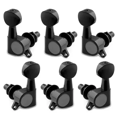 6 stücke Gitarre Tuning Pegs Tuner Mechaniken mit Logo Tuning Peg Maschine Kopf Schwarz Gitarre Zubehör gitarre stimmwirbel