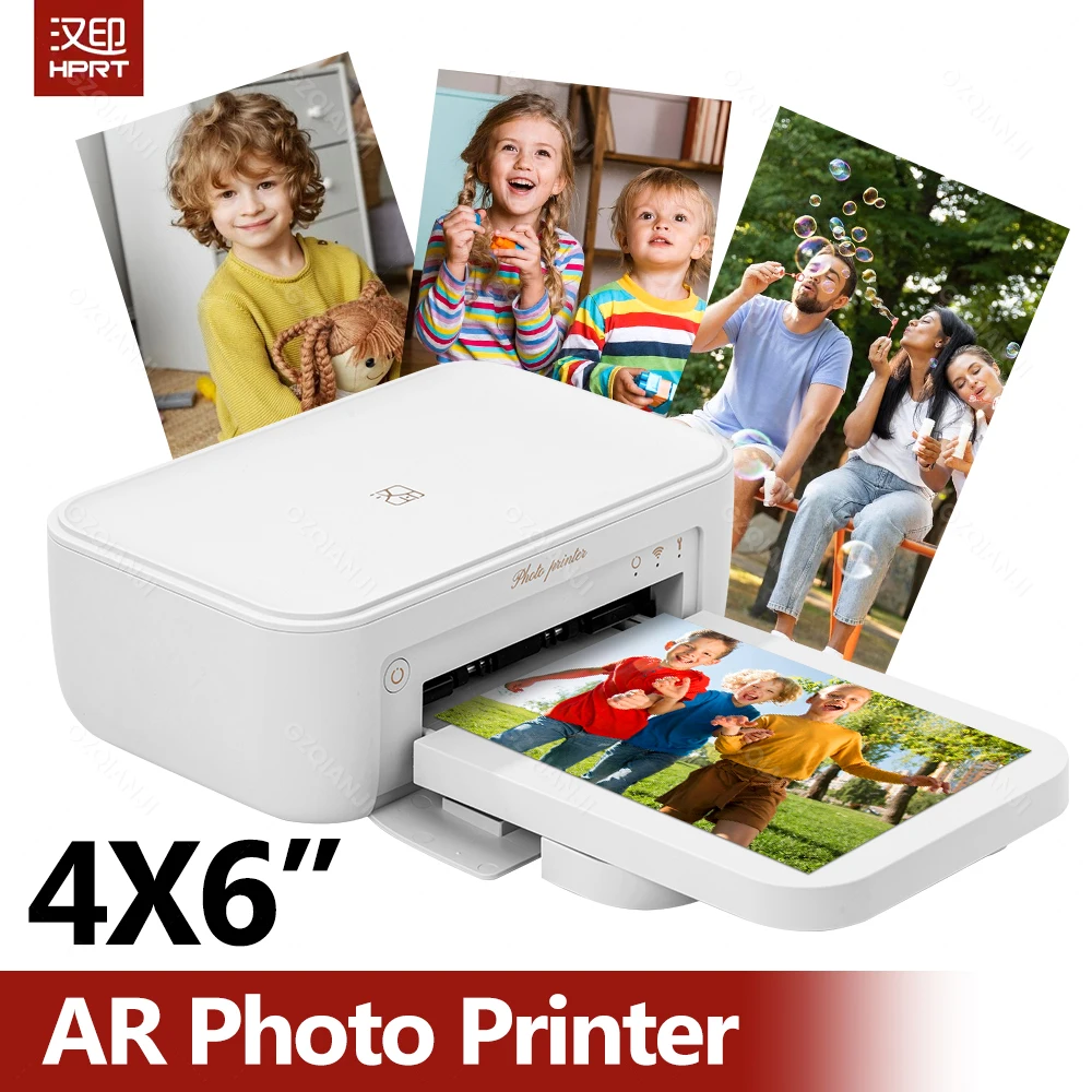 300 dpi Farbfoto Wifi 4x6 Zoll Drucker Tragbare Mni Mobile Pocket Wireless Print Maker Maschine mit Band und Fotopapieren Image