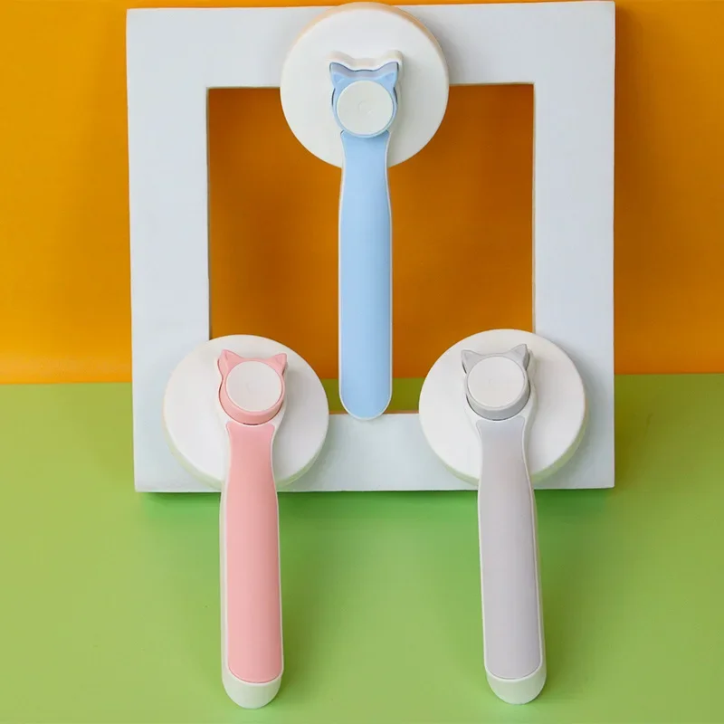 Tierhaarentfernungsbürste, schwimmende, unordentliche Haarreinigung, Haarentfernungskamm für Hunde und Katzen, Welpen- und Kätzchenmassage, rosa Mädchenstil Image