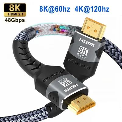 Highwings 8K 4K HDMI-Kabel 48 Gbit/s, zertifiziertes Ultra-High-Speed-HDMI-Kabel geflochten 4K@120Hz Image