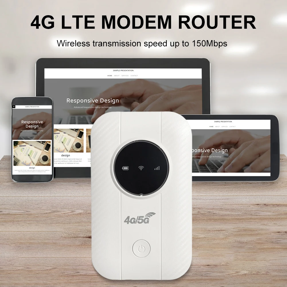 4g lte mobiler WLAN-Router 3650mah 150 MBit/s Tasche mobiler Hotspot bis zu 10 Benutzer mit SIM-Kartens teck platz tragbarer WLAN-Hotspot für Autos Image