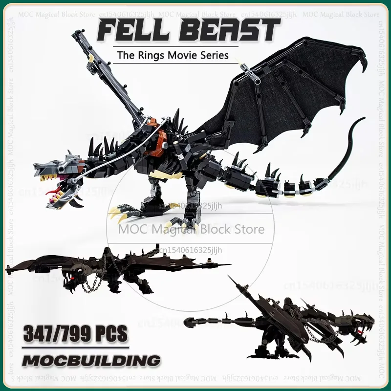 Fiel Beast Moc Bausteine kreative Anzeige Modell Technologie Ziegel die Ringe Film DIY Montage Sammlung Spielzeug Weihnachten Geschenke Image