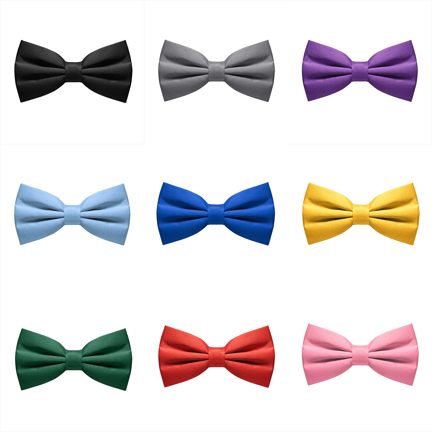 JEMYGINS Herren-Fliege, einfarbig, vorgebunden, verstellbare Fliege für Mann, Hochzeit, Party, Junge, Mädchen, Schleife, Krawatten, Zubehör Image