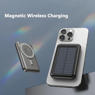20000 mAh Solar Magnetische Drahtlose Ladegerät Power Bank USB C Schnelle Lade Externe Batterie Pack für Samsung Xiaomi iPhone Magsafe