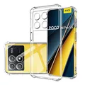 Custodia per telefono trasparente antiurto per Xiaomi Poco X6 Pro M6 M5 M4 F5 F3 X4 X3 X5 C65 M5s M4 Pro 4G 5G Cover posteriore in Silicone TPU di lusso