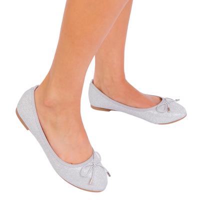 Where's That From - Mädchen Ballerinas "Truth", Glitzer (Silber) Image