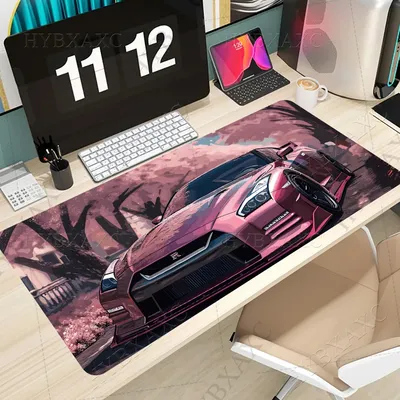 GTR Sports Car Mouse Pad XL Gaming Accessories Office Gamer Keyboard Desk Mat Non-Slip Laptop Large