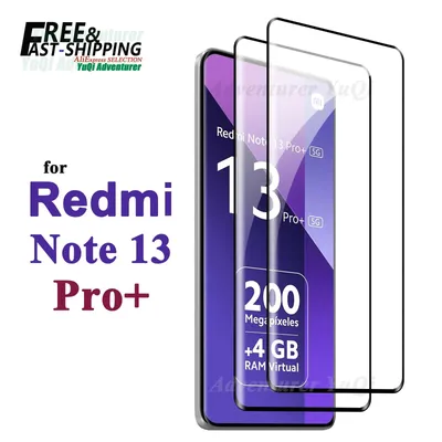3D Screen Protector For Redmi Note 13 Pro Plus Curve Tempered Glass HD Side Full Glue Transparent 9H