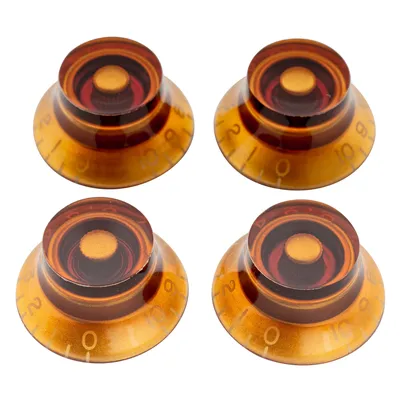 Musiclily Pro Left Handed Inch Size Fine 24-Spline Top Hat Bell Tone Volume Control Knobs for USA LP