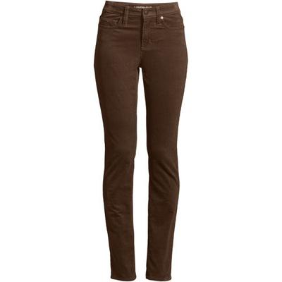 Straight Leg Needlecord Jeans, Mid Rise, Women, size: 22/32, plus, Brown, Cotton-blend, by Lands' End