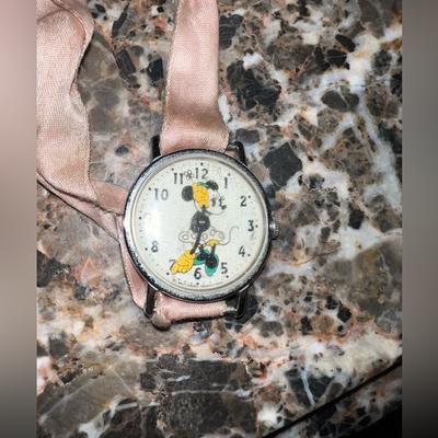 Disney Accessories | Disney Minnie Mouse Timex Watch, Wind-Up W Pink Bow But Watch Face Is Vintage | Color: Silver | Size: Os