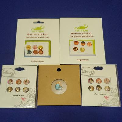 Disney Cell Phones & Accessories | Disney Cell Button Stickers | Color: Blue/Red | Size: Os