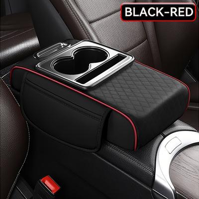 TEMU Center Console Organizer - Premium Pvc With Diamond-pattern Stitching, Fit For Most Vehicles, Multiple Compartments For Phone, Keys, Cards & Essentials, For & Clutter-free Driving Image