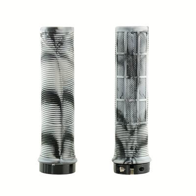 TEMU Lockable Rubbe Mtb Handlebar Cuffs Ultralight Non-slip Mountain Bike Grips Cycling Accessories, Biker Accessories Image