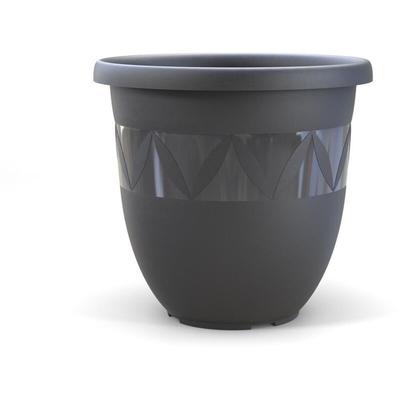Plastard Blumentopf Capri Ø 40x35 cm Anthrazit - Pflanzkübel Übertopf Pflanztopf Image
