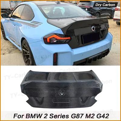 Dry Carbon Fiber Rear Trunk for BMW G87 M2 Coupe G42 2-Door 2023+ Car Racing Replacement Parts Rear Trunk Lid Body Kits
