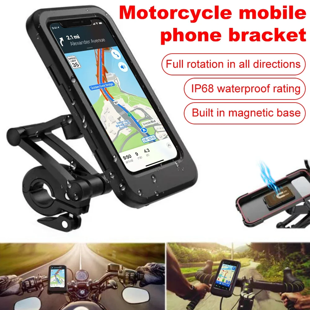 Universal Fahrrad Halterung Motorrad Fahrrad Handy Halter Wasserdichte GPS Clip Fahrrad Ständer Unterstützung für Alle Smartphones Image