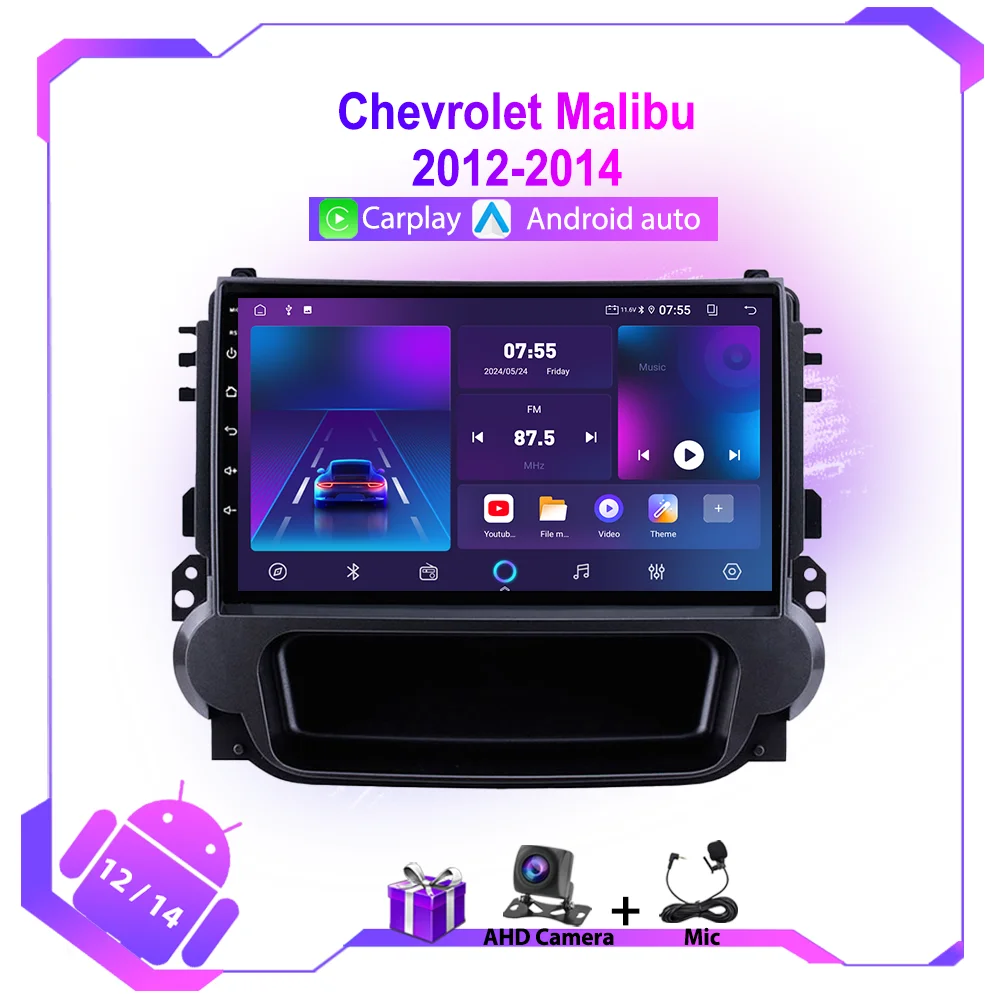Carplay Multimedia Video Player für Chevrolet Malibu 2012-2015 Android 12 Head Unit Auto Stereo GPS Navigation BT WIFI Image