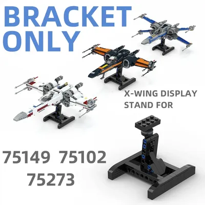 Moc Space Wars Display Stand Bausteine Halterung für X-Wing 75102,75149,75218,75273 Starfighter Image