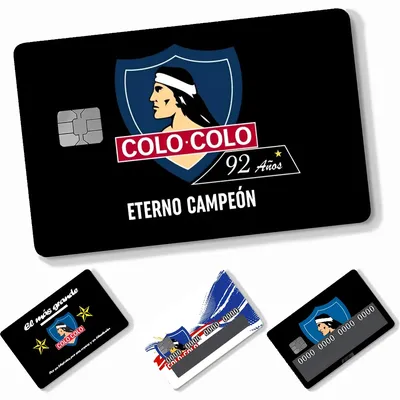 Colo Colo Aufkleber 4 Stück PVC Kreditkarten-Hautaufkleber Abnehmbare selbstklebende Schutzfolie Image