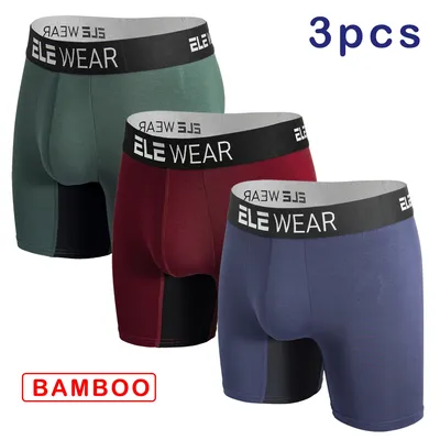 Bambus-Herrenunterwäsche, lange Sportunterwäsche, feuchtigkeitsableitend, Boxershorts für Männer Image