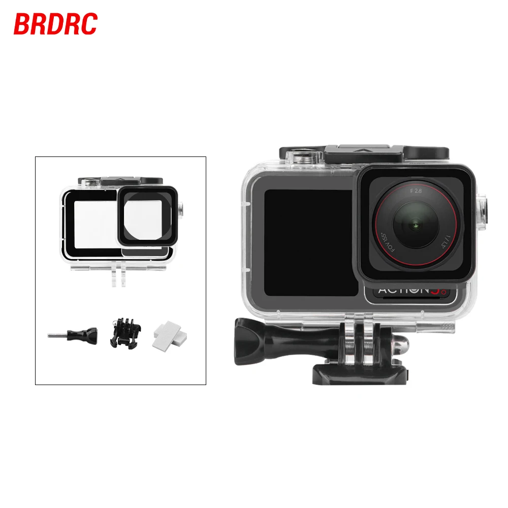 BRDRC Wasserdichtes Gehäuse für DJI OSMO Action 5 Pro 4 3 Kamerazubehör High Definition Touchscreen 40M Unterwasser-Tauchgehäuse Image