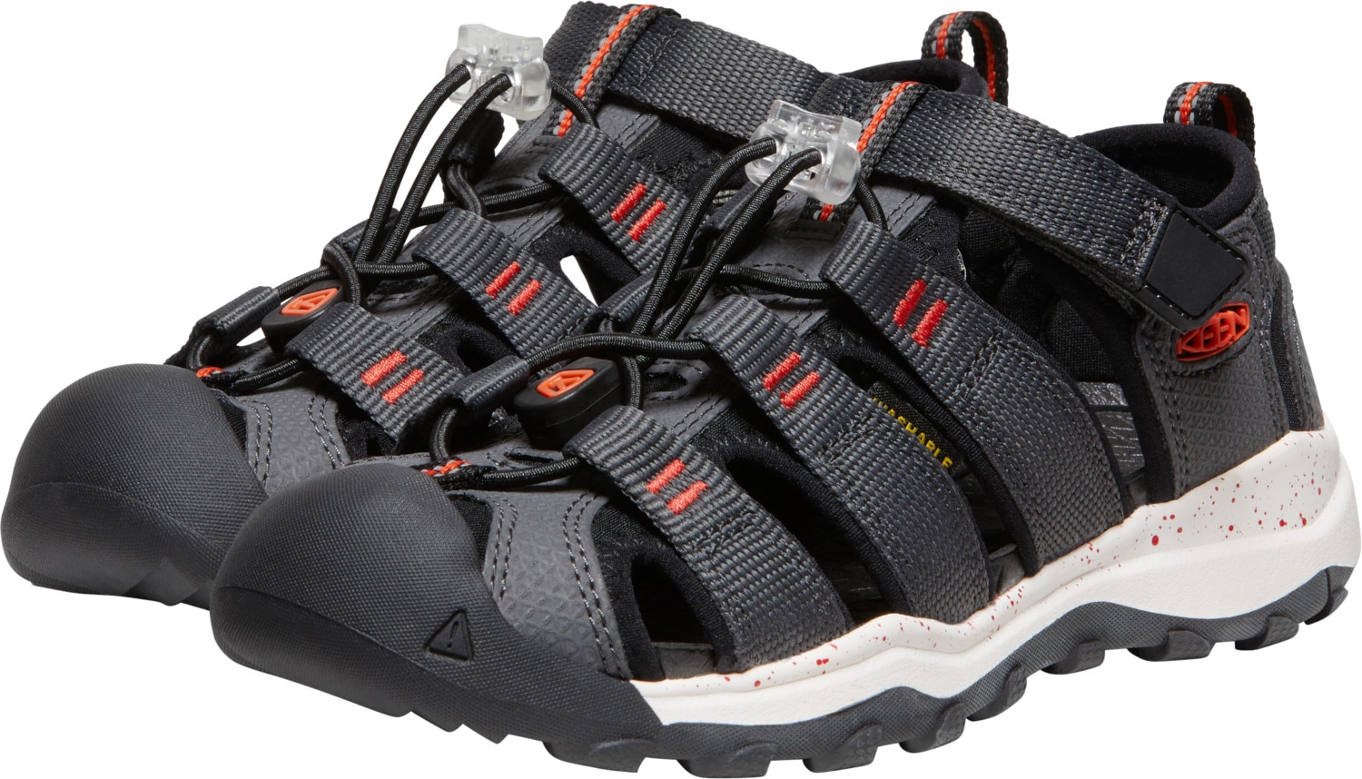 Sandale KEEN "NEWPORT NEO H2" Gr. 36, magnet, spicy orange, Schuhe, Jungen, 36, Synthetik, Sandale