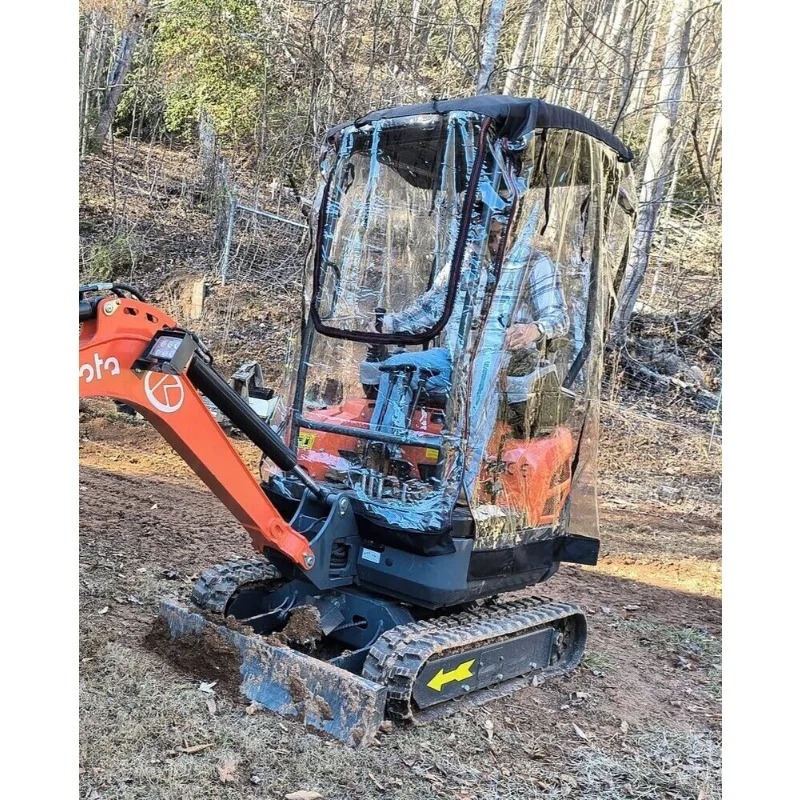 Minibagger-Regenschutz, winddichte warme Markise, PVC-Abdeckung für 1–2 Tonnen Bagger Image