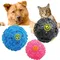 Hundespielzeug, Giggle-Ball, 3 Farben, Squall Pet Food Dropping Ball, Haustier-Puzzle, Spielzeug, klingendes Spielzeug, quietschender Ball, rundes Puzzle, Trainingsspielzeug