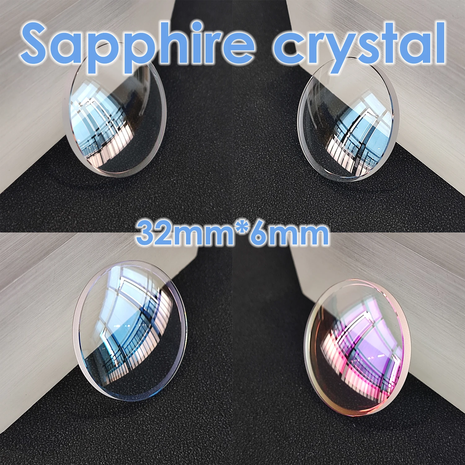 32mm * 6mm Saphirglas Uhrenspiegel Blasenoberfläche AR-Beschichtung Antireflexionsfolie Anzug für SKX-Serie SRPD-Serie Uhrenteil Image