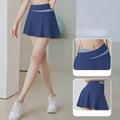 Per donna Gonna Yoga Vita Alta Yoga Allenamento in Palestra Pilates Gonna-pantaloncini Nero Blu Reale Viola Gli sport Abbigliamento sportivo Elasticizzato Taglia piccola