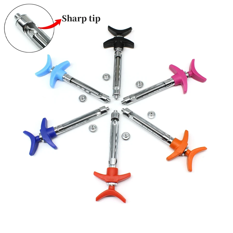 1 stücke Dental Edelstahl Quantitative Presse Typ spritze aspirierende Zahnarzt Chirurgische Instrument Injektion Werkzeuge Image