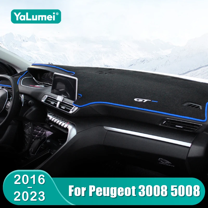 Für Peugeot 3008 5008 GT Hybrid 2016 2017 2018 2019 2020 2021 2022 2023 Auto Dashboard Sonnenschutz Abdeckung Nicht-slip Pads Zubehör Image