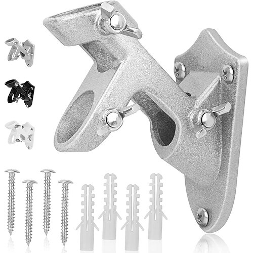 Flaggenmast Halter Außen Hausflaggenmast Halterung Schwerlast Metallflaggenhalter Aluminiumlegierung Montageschienen Außenflaggenhalter - Stark Rostfrei Dual Position 1 Zoll Image