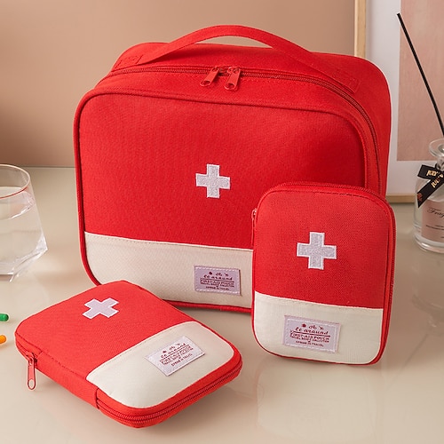 set di contenitori per la conservazione dei medicinali, kit di pronto soccorso compatto da viaggio portatile, borsa organizer medica per farmaci essenziali, piccola borsa di emergenza per il viaggio