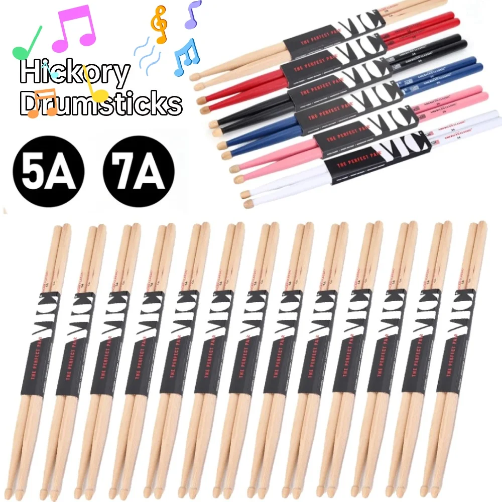 1 paar Original Drumsticks 5A Drum Sticks American Hickory 5A Drumsticks Percussion Instrumente Musical Sticks Für Trommel Image