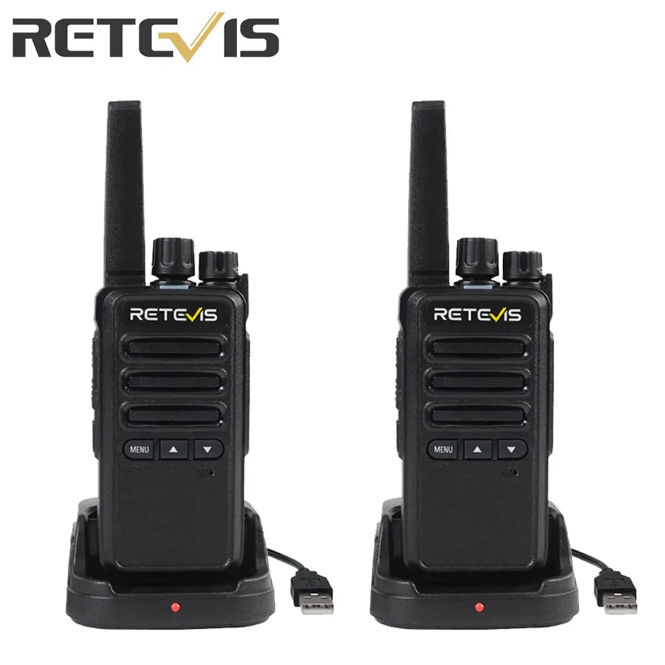 Retevis RT668B Walkie Talkie PMR446 FRS Lizenzfrei 2-teilig Walkie Talkies Kommunikations-Gegensprechanlage tragbar für Restaurant Camping Image